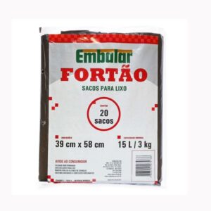 Saco Lixo Fortão 15LT/3KG 39*58 20UN